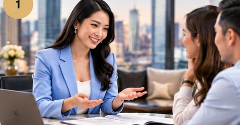 Private Consultation — illustrative real estate scene